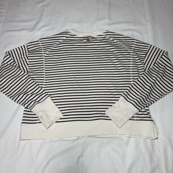 Sweaty Betty After Class Crop Sweatshirt Size 8 Medium Striped Womens Athletic - Picture 11 of 11